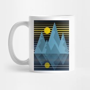 Mountains reflection in the lake Mug